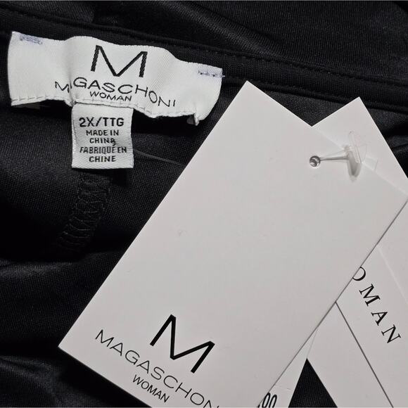 Magaschoni Black Cowl Neck Hooded Long Sleeve Cozy Top Hoodie‎ Plus Size 2X New - Picture 6 of 6